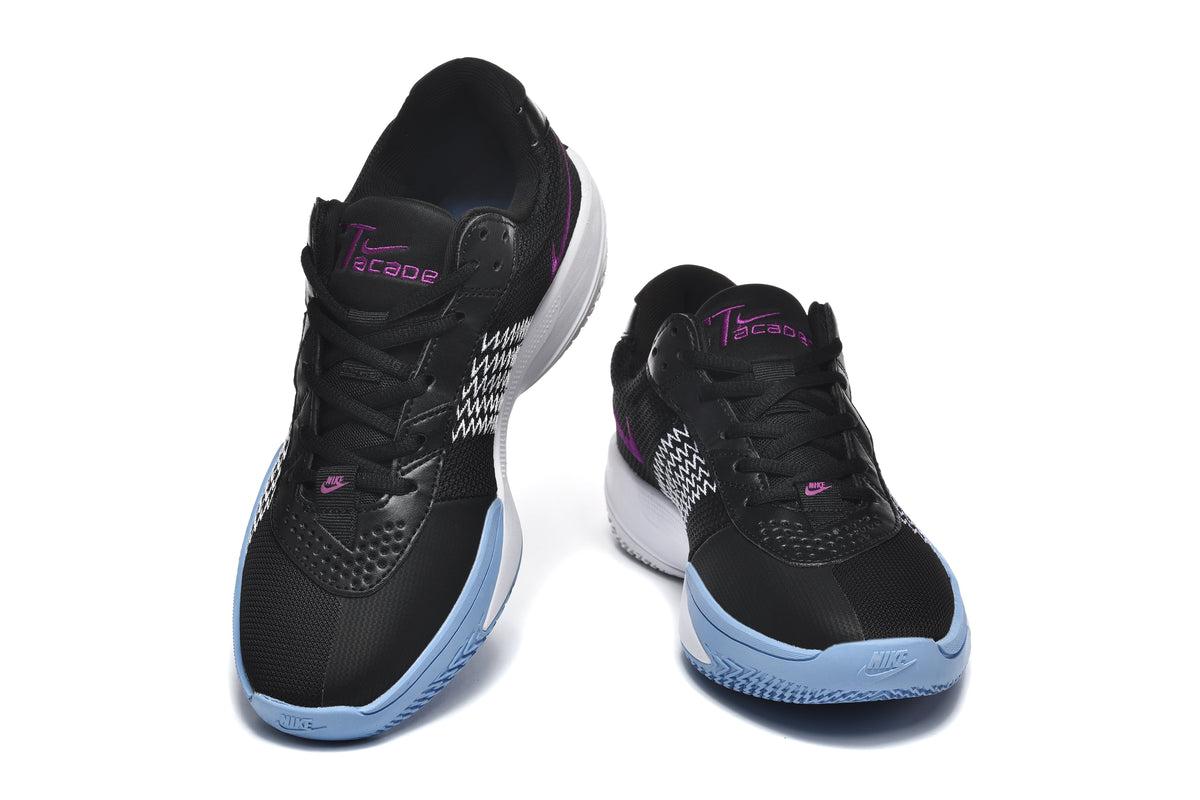 Nike 872-28 Basketball Sneakers Black Blue Purple