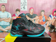 Under Armour Charged Basketball Sneakers Black Pink Blue