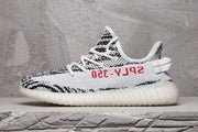 Yeezy 350 V2 Black White Pattern Sneakers