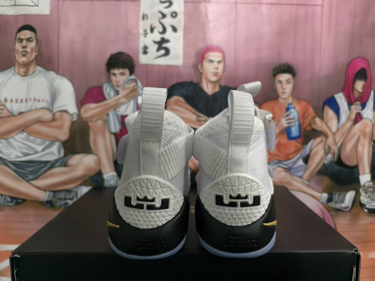 Nike Basketball Sneakers Black White Gold