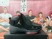 Jordan Black and Red High-Top Basketball Sneakers