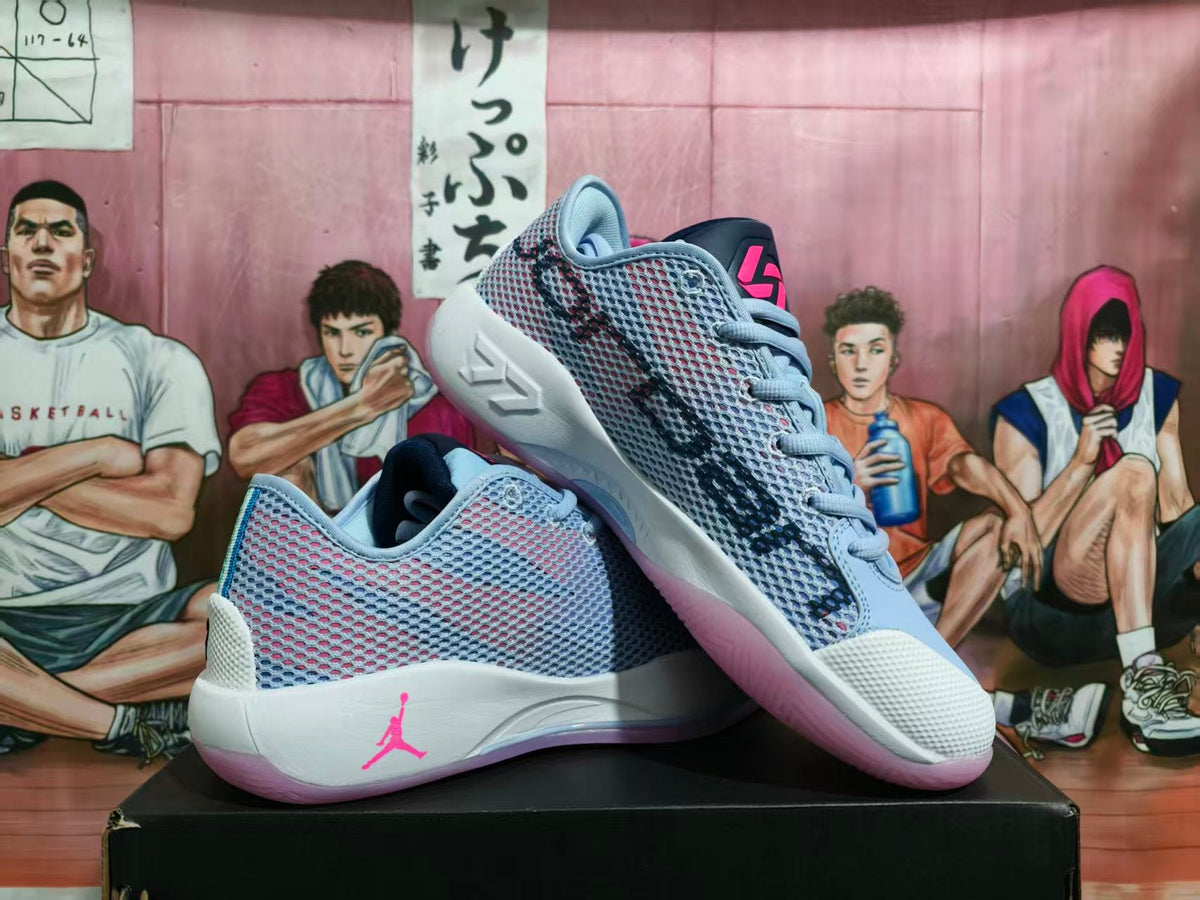 Jordan Purple Blue Basketball Sneakers