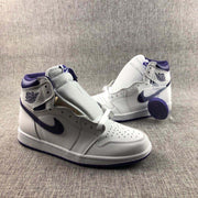 Jordan Air Jordan 1 Court Purple High-Top Sneakers White Purple CD0461-151