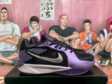 Nike Black and Purple Basketball Sneakers