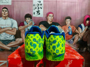 Nike Yellow Blue Patterned Basketball Sneakers