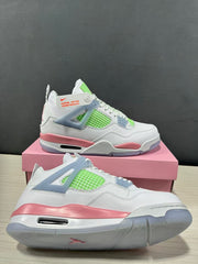 Air Jordan 4 Retro White Pink Green Sneakers IB7068-100