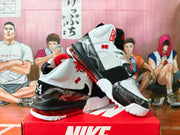 Nike Air More Uptempo White Black Red Basketball Shoes