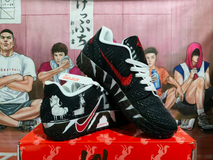 Nike Jordan Twelve-Style Sneakers Black White Red