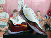 Nike LeBron 11 White and Red Basketball Shoes