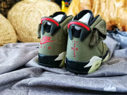 Air Jordan 6 TS 3M High-Top Sneakers Olive