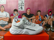 Nike White and Grey Basketball Sneakers