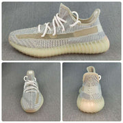 Yeezy 350 V2 Knit Sneakers in Gray and Cream