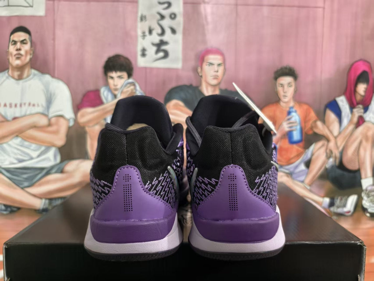 Nike Black and Purple Basketball Sneakers