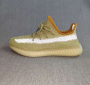 Yeezy 350 V2 Reflective Green Knit Sneakers