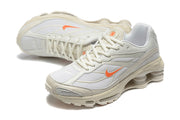 Nike Shox Ride 2 White and Orange Sneakers
