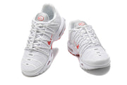 Nike Air Max Plus TN White and Red Sneakers