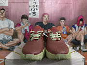 Nike Orange-Red Sneakers with Speckled Green Sole