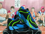 Jordan Basketball Shoes in Black, Blue and Volt Green