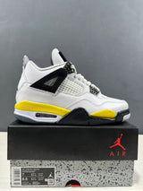 Jordan Air Jordan 4 White Yellow Retro Basketball Sneakers IO2468-102