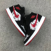 Jordan Air Jordan 1 Mid Black Red Newspaper Print 852542-061