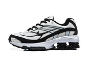 Nike Shox R4 White and Black Sneakers