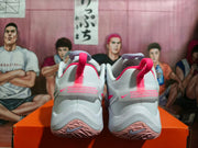 Nike White and Pink Basketball Shoes