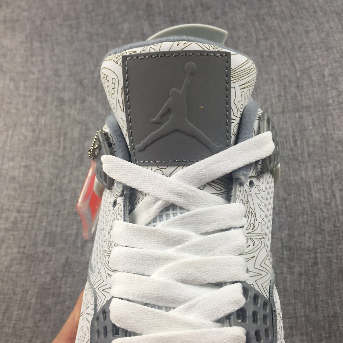 Jordan Air Jordan 4 Laser White Platinum Sneakers