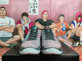 Nike Zoom Basketball Sneakers 3D Hollywood Grey Blue Red