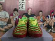 Nike Sneakers Red Green Gradient Basketball Style