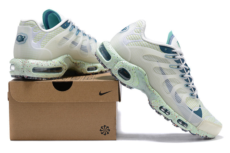 Nike Air Max Tn White and Teal Sneakers