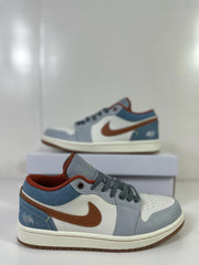 Jordan Air Jordan 1 Low Sneakers Blue Gray and Brown FZ5045-019