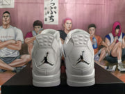 Jordan 4 White Silver High-Top Sneakers