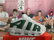Nike White and Dark Green Sneakers