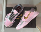 Nike Kobe 5 Low Basketball Shoes Pink Silver Gold