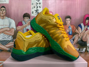 Yellow and Green Basketball Sneakers