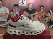 On Cloud Sneakers White Red Gold
