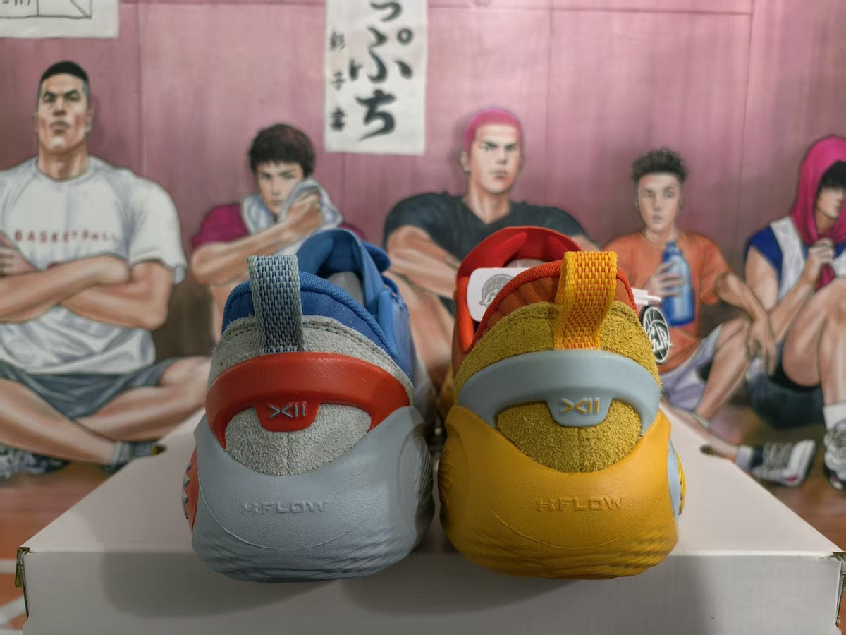 Curry All-Star Mismatched Basketball Shoes Yellow Blue