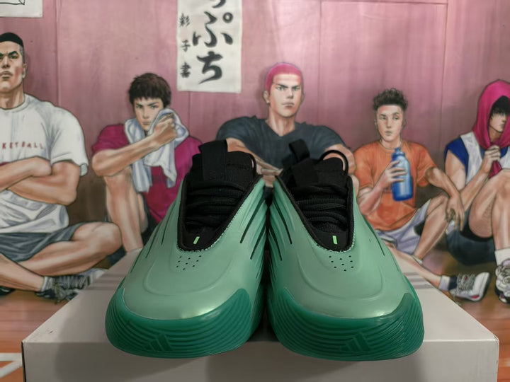 Green and Black Sculpted Sneakers