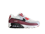 Nike Air Max 90 Sneakers in White, Burgundy and Black