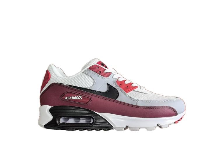 Nike Air Max 90 Sneakers in White, Burgundy and Black
