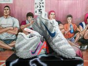 Nike ZoomX Gray Basketball Shoes with Multicolor Accents