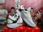 Nike Zoom Basketball Sneakers Gray White Red