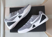 Nike Kobe 9 Low Basketball Shoes, Grey and White