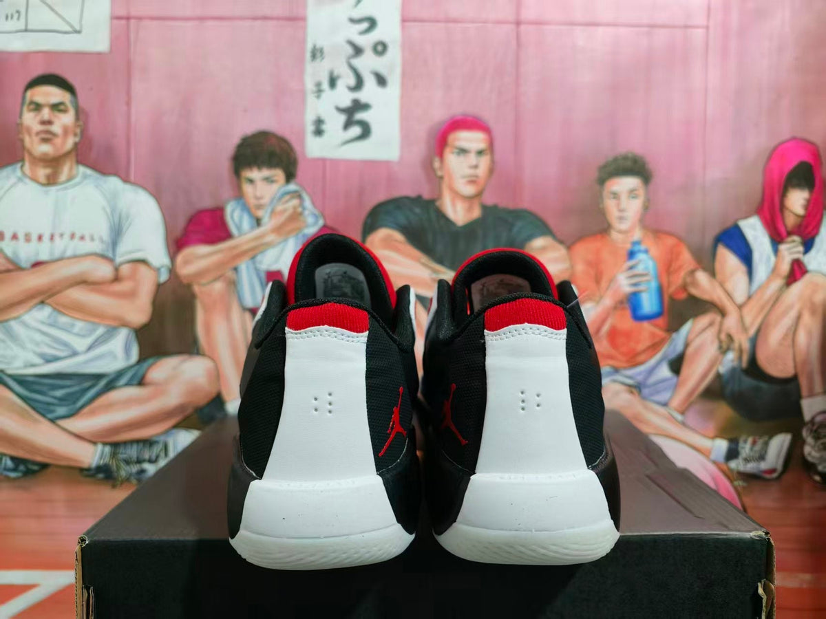 Jordan White Red Black Basketball Sneakers