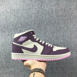 Jordan Air 1 Mid Purple White Pink Sneakers 555112-500