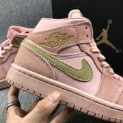 Jordan Air Jordan 1 Mid SE Pink Olive Sneakers 852542-600