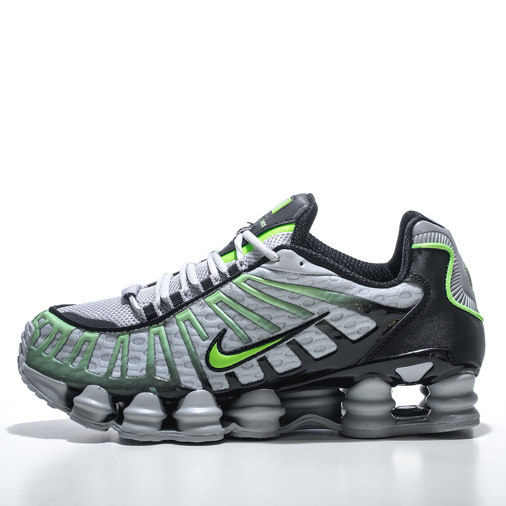 Nike Shox TL Grey and Neon Green Sneakers
