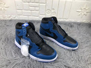 Jordan AJ1 Black Blue 2.0 High-Top Sneakers 555088-404
