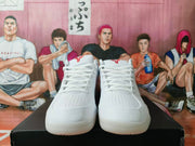 Nike White and Red Basketball Sneakers