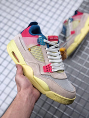 Union x Air Jordan 4 Sneakers Pink Multicolor